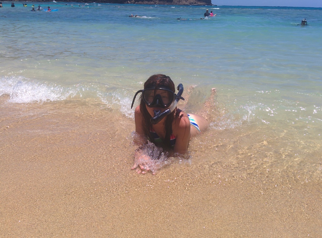 "Now take a picture of me snorkeling!"