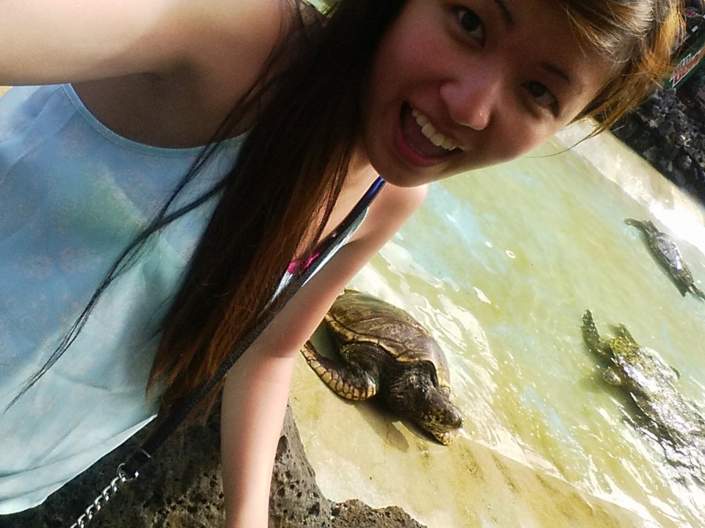 Sea turtle selfie!! WOOHOO!